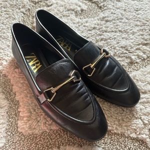 ZARA genuine leather loafers